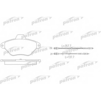 Колодки тормозные дисковые передний для CITROEN XANTIA(X1,X2) <b>PATRON PBP875</b>