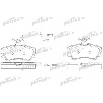 Колодки тормозные дисковые передний для RENAULT ESPACE(J/S63#) <b>PATRON PBP880</b>
