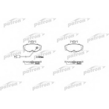 Колодки тормозные дисковые задний для FORD SCORPIO(GAE,GFR,GGE,GGR,GNR), SIERRA(GBC,GBG) <b>PATRON PBP915</b>