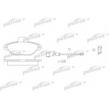Колодки тормозные дисковые передний для FIAT PUNTO(176, 176C, 176L, 188, 188AX) / LANCIA Y(840A) <b>PATRON PBP925</b>