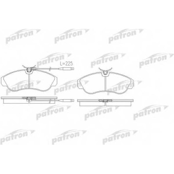 Колодки тормозные дисковые передний для CITROEN JUMPER(230,230L,230P) / FIAT DUCATO(230,230L) / PEUGEOT BOXER(230L,230P,ZCT#) <b>PATRON PBP968</b>