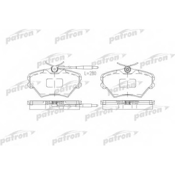Колодки тормозные дисковые передний для RENAULT LAGUNA(556#,B56#) <b>PATRON PBP972</b>