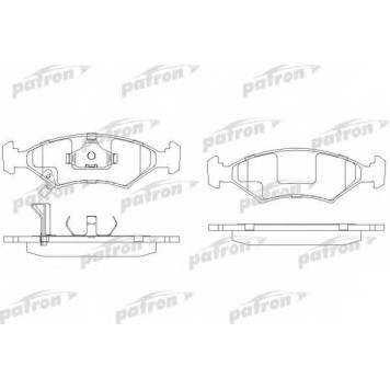 Колодки тормозные дисковые для CHEVROLET COBALT / KIA SEPHIA(FA,FB), SHUMA(FB) <b>PATRON PBP982</b>