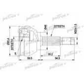 Шарнирный комплект приводного вала PATRON PCV1055