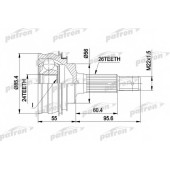Шарнирный комплект приводного вала PATRON PCV1070