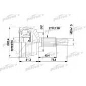 Шарнирный комплект приводного вала PATRON PCV1096