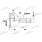 Шарнирный комплект приводного вала PATRON PCV1110