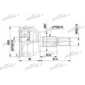 Шарнирный комплект приводного вала PATRON PCV1202
