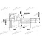 Шарнирный комплект приводного вала PATRON PCV1283