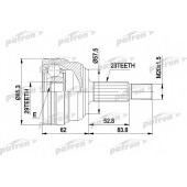 Шарнирный комплект приводного вала PATRON PCV1317