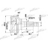 Шарнирный комплект приводного вала PATRON PCV1335