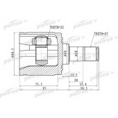 Шарнирный комплект приводного вала PATRON PCV1341