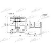 Шарнирный комплект приводного вала PATRON PCV1355