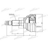 Шарнирный комплект приводного вала PATRON PCV1369