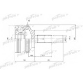 Шарнирный комплект приводного вала PATRON PCV1378