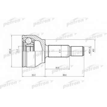 Шарнирный комплект приводного вала PATRON PCV1429