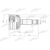 Шарнирный комплект приводного вала PATRON PCV1545