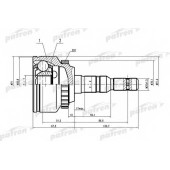 Шарнирный комплект приводного вала PATRON PCV1618