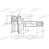 Шарнирный комплект приводного вала PATRON PCV1639