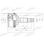 Шарнирный комплект приводного вала PATRON PCV2025