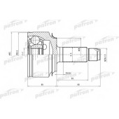 Шарнирный комплект приводного вала PATRON PCV2124