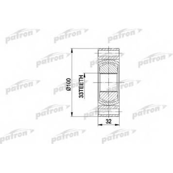 Шарнирный комплект приводного вала PATRON PCV3001