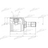Шарнирный комплект приводного вала PATRON PCV3009