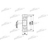 Шарнирный комплект приводного вала PATRON PCV3014