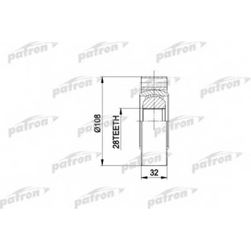Шарнирный комплект приводного вала PATRON PCV3016