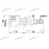 Шарнирный комплект приводного вала PATRON PCV3033