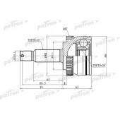 Шарнирный комплект приводного вала PATRON PCV3036