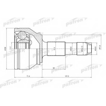 Шарнирный комплект приводного вала PATRON PCV4598