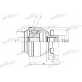Шарнирный комплект приводного вала PATRON PCV4843