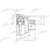 Шарнирный комплект приводного вала PATRON PCV4958