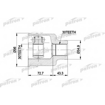 Шарнирный комплект приводного вала PATRON PCV5001
