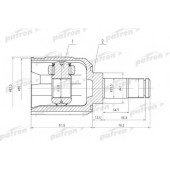 Шарнирный комплект приводного вала PATRON PCV5008