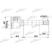 Шарнирный комплект приводного вала PATRON PCV5014