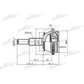 Шарнирный комплект приводного вала PATRON PCV9980