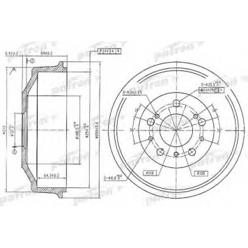 Тормозной барабан PATRON PDR1048