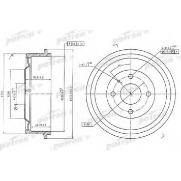 Тормозной барабан PATRON PDR1056
