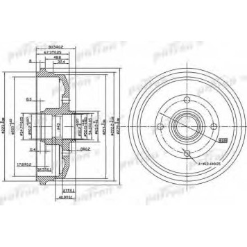 Тормозной барабан PATRON PDR1057