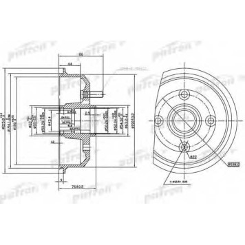 Тормозной барабан PATRON PDR1059