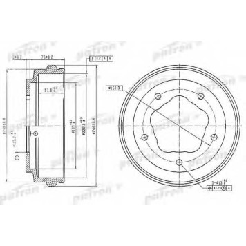 Тормозной барабан PATRON PDR1062
