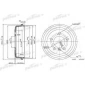 Тормозной барабан PATRON PDR1095