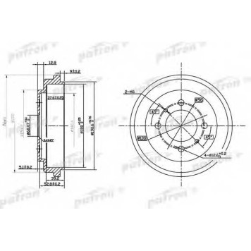 Тормозной барабан PATRON PDR1112