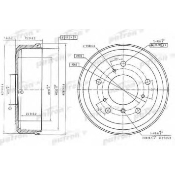 Тормозной барабан PATRON PDR1190