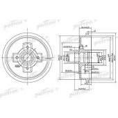 Тормозной барабан PATRON PDR1208