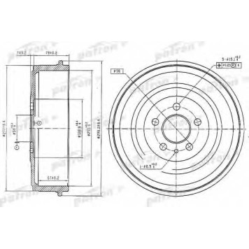 Тормозной барабан PATRON PDR1223