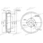 Тормозной барабан PATRON PDR1247