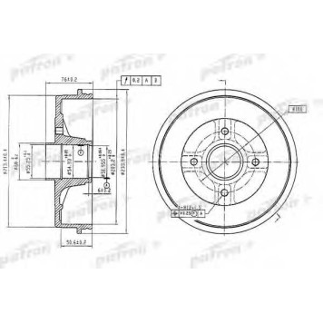 Тормозной барабан PATRON PDR1353